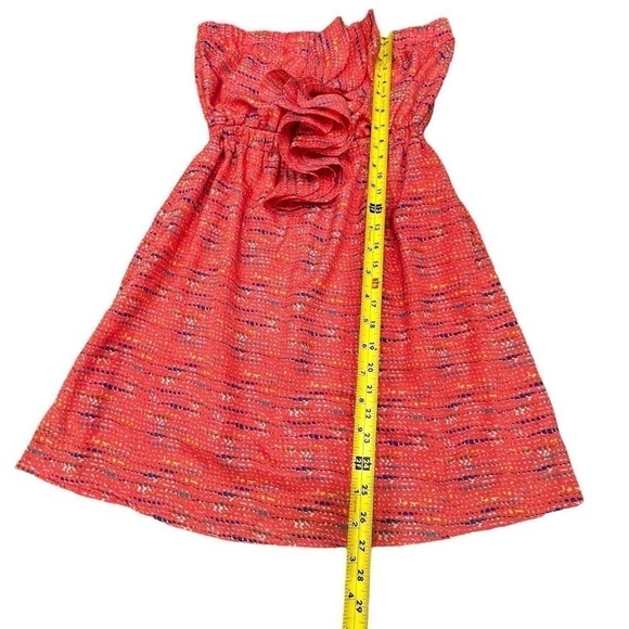 DOTS Pink Strapless Ruffled Mini Dress, Size Medium - Picture 5 of 10